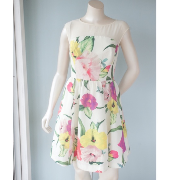 Ted Baker London Iberis Floral Fit & Flare Dress - Picture 7 of 16